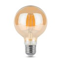 Лампа Gauss Filament G95 6W 620lm 2400К Е27 golden диммируемая LED