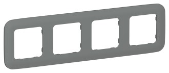 FLITE Рамка 4-местная РУ-4-А-ФлМА мокрый асфальт IEK