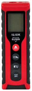 Дальномер лазерный ЛД 60К (60 м / +- 3 мм / 2хААА), ELITECH