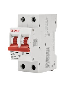 Автоматический выключатель YON max типа MD63S, 4,5кА, 2 полюса, хар-ка C, 25А DKC