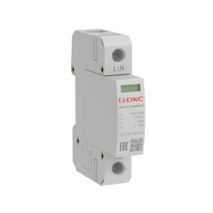 УЗИП, тип 2, 1 полюс, Imax 40kA, со сменным модулем, Un 275V DKC