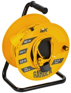 GARDEN Катушка УК40 1 место без заземления с термозащитой 2х1,0мм2 40м IEK