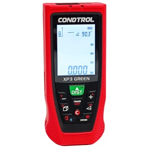 Дальномер лазерный XP3 Green (Зеленый / 120 м/ +- 1.5 мм / 3хAAA Ni-MH / Чехол), CONDTROL