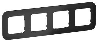 FLITE Рамка 4-местная РУ-4-А-ФлЧ черный IEK