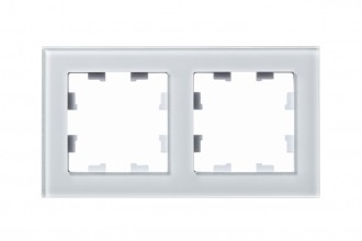 ATLASDESIGN NATURE 2-постовая РАМКА, СТЕКЛО БЕЛЫЙ