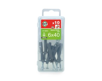 Дюбель-гвоздь GL, 6x40 гриб, п/п, ЕКТ (мини-конт./10шт)