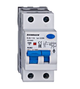 AK 10кА 1P+N B 25A/30mA Дифференциальный автоматический выключатель тип A