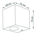 Светильник садово-парковый Gauss Cube настенный архитектурный, 1*GU10, 67*92*80мм, 170-240V / 50Hz, 35W, IP54 (1/36)