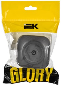 GLORY Розетка для открытой установки TV РТВ20-ХСм сталь матовый IEK