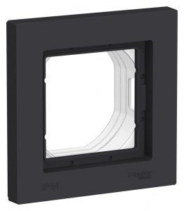 ATLASDESIGN AQUA 1-постовая РАМКА, IP44, КАРБОН