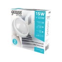 Св-к светодиодный Gauss IP54 D175*76 15W 1220lm 4000K 160-260V Qplus  круглый 1/30