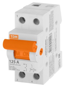 Модульный переключатель трехпозиционный МП-125 1P 125А TDM