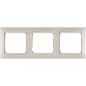 Рамка 3 поста верт/гориз, слоновая кость