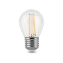 Лампа Gauss Filament Шар 5W 450lm 4100К Е27 диммируемая LED