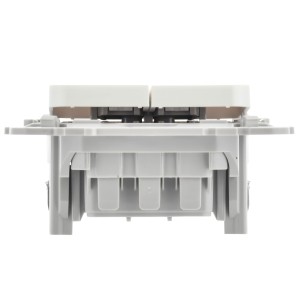 FLITE Выключатель 2-клавишный 10А ВС12-1-0-ФлЖ жемчуг IEK