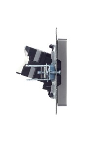 BRITE Розетка компьютерная RJ45 кат.5E РК10-БрС сталь IEK