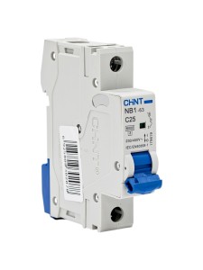 Автоматический выключатель NB1-63 1P 25A 6kA х-ка C (DB) (R)
