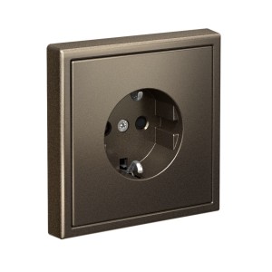 ARTGALLERY РОЗЕТКА с заземлением со шторками, 16А, механизм, быстрозажим. клем., МОККО