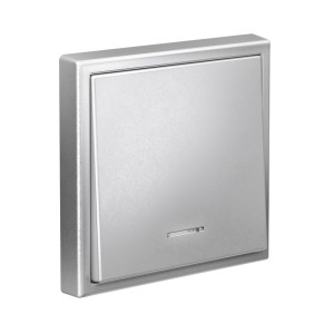 ARTGALLERY 1-клавишный ВЫКЛЮЧАТЕЛЬ с подсветкой, сх.1а, 10АХ, механизм, АЛЮМИНИЙ