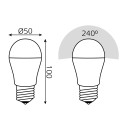 Лампа Gauss Basic Шар 13W 1200lm 3000K E27 LED 1/10/100