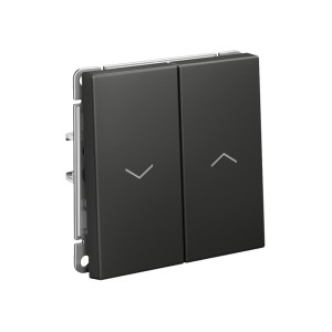 ARTGALLERY 2-клавишный ВЫКЛЮЧАТЕЛЬ ДЛЯ ЖАЛЮЗИ, 2х сх.4, 10А, механизм, БАЗАЛЬТ