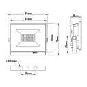 Светодиодный прожектор Luminarte LFL-20W/06 20Вт 5700К IP65 1600лм серый корпус 94х65х25