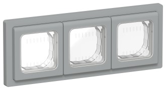 FLITE Рамка 3-местная IP55 Рпро-3-55-ФлС серый IEK