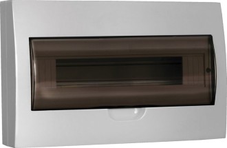 Корпус пластиковый ЩРН-П-18 черн. прозр. дверь IP41 GENERICA