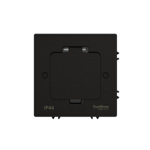 MultiDesk Лючок на 2 модуля IP44 с монтажной коробкой для бетонных полов ЧЁРНЫЙ матовый, тип MDK20