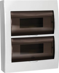 Корпус пластиковый ЩРН-П-24 черн. прозр. дверь IP41 GENERICA