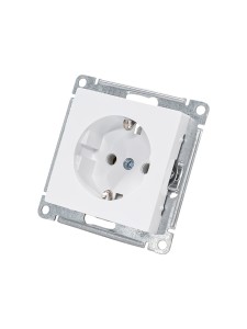 ATLASDESIGN РОЗЕТКА с заземлением без шторок, 16А, мех., быстрозажим. клем., БЕЛЫЙ