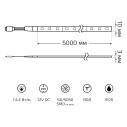 Лента Gauss LED Комплект 5050/60-SMD 14,4W 12V DC RGB IP20 (блистер 5м) 1/50