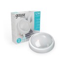 Св-к LED Gauss IP54 D175*76 12W 990lm 4000K 160-260V Qplus круг с оптико-микроволновым сенс 1/30