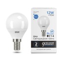 Лампа Gauss Elementary Шар 12W 950lm 6500K Е14 LED