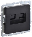 BRITE Розетка компьютерная двойная RJ45 кат.6 РК11-2-БрЧ черный IEK