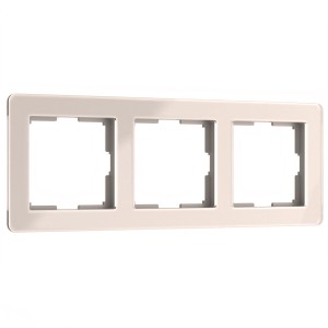 W0032743/ Рамка на 3 поста Acrylic (айвори)
