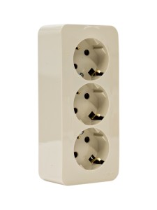 BLANCA О/У РОЗЕТКА 3-я с заземлением без шторок, ИЗОЛ.ПЛ., 16А, 250В, БЕЖЕВЫЙ