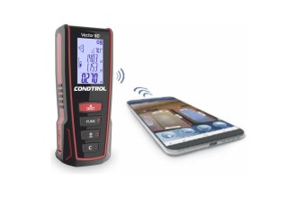 Дальномер лазерный Vector 60 (Красный / 80 м +- 1,5 мм / Li-lon / Smart Measure / Чехол), CONDTROL