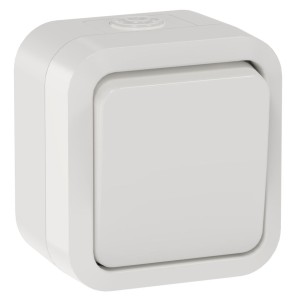 TORS Выключатель кнопочный 10А IP55 TS310 белый IEK