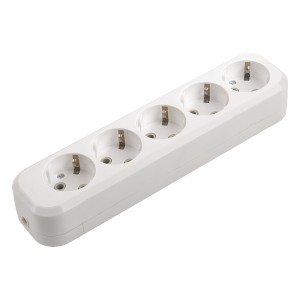 Розеточная колодка GSB-16-5-G-IP20 Classic, 16А, 5 мест, c/з, б/в, IP20