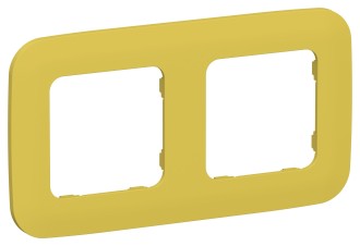 FLITE Рамка 2-местная РУ-2-А-ФлЖК желтый карри IEK