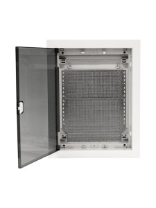 U24FP IT PL, Щит встраиваемый мультимедийный, 2 ряда, прозрач. дверца, IP30