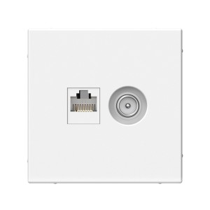 ARTGALLERY РОЗЕТКА двойная ТВ + компьютерная RJ45, кат. 5Е, ЛОТОС