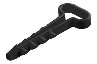 Дюбель-хомут для плоского кабеля 6-12мм черный (100шт) TDM.