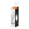 Лампа Gauss Basic Filament Свеча на ветру 8,5W 590lm 2700К Е14 milky  LED 1/10/50