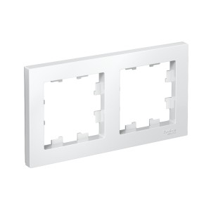 ATLASDESIGN 2-постовая РАМКА, универсальная, БЕЛЫЙ