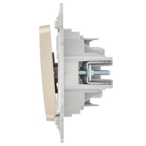 FLITE Выключатель 1-клавишный 10А ВС11-1-0-ФлШ шампань IEK