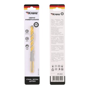 Сверло универсальное твердосплавное, 10мм KRANZ