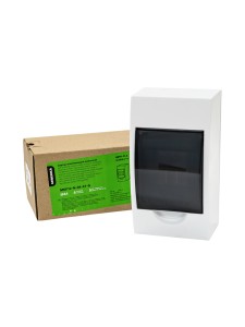 Корпус пластиковый ЩРН-П-4 черн. прозр. дверь IP41 GENERICA