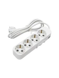 EL-BI,Myra,удлинитель 4гн2м с/з белый,527-010202-411